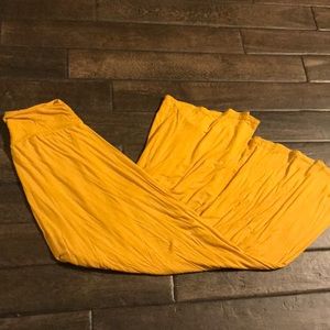 Mustard yellow maxi skirt